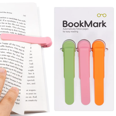 Soft Silicone Automatic Bookmark – Hands-Free Page Marker 🔖