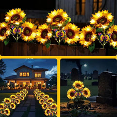 Solar LED Sunflower Garden Lights-29.6inch/75cm - New HomeGoods