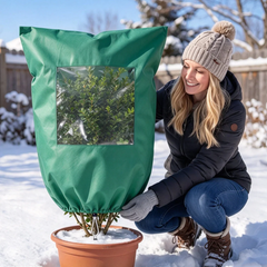 WINTER GARDEN ESSENTIAL | Plant Frost Protection Cover – Breathable Reusable Cover for Shrubs, Pots & Young Trees
