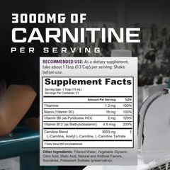 L-Carnitine 3000 Liquid: Max Strength for Energy & Metabolism New Home Goods