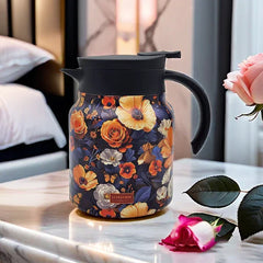 Vintage Floral Pattern Tea Thermos ï¿?Built-In Infuser