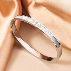 5-Piece Titanium Steel Starry Sky Bangles, 18K Gold-Plated