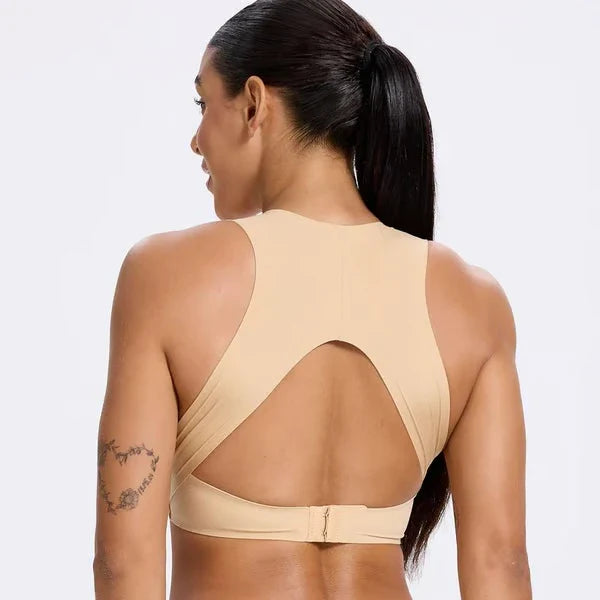 Posture corrector bra back view showing shoulder support