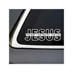 Jesus-The Way The Truth The Life Christian Vinyl Decal Car Sticker