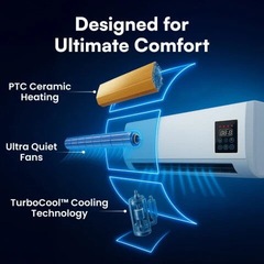 No-Installation Portable AC & Heater – Cool & Heat All Year Round
