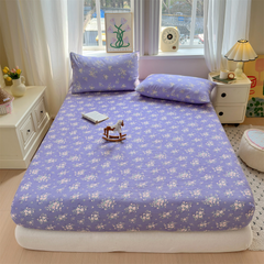 100% Cotton Floral Fitted Sheet Mattress Protector