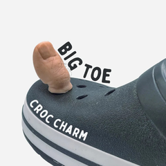 Quirky big-toe decoration for clogs