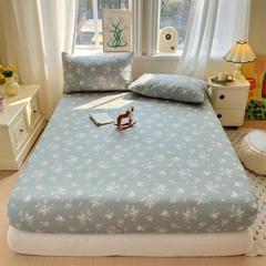 100% Cotton Floral Fitted Sheet Mattress Protector