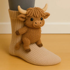 Cozy 3D Knit Animal Socks, Cute & Comfy for You or a Lovely Gift ๐