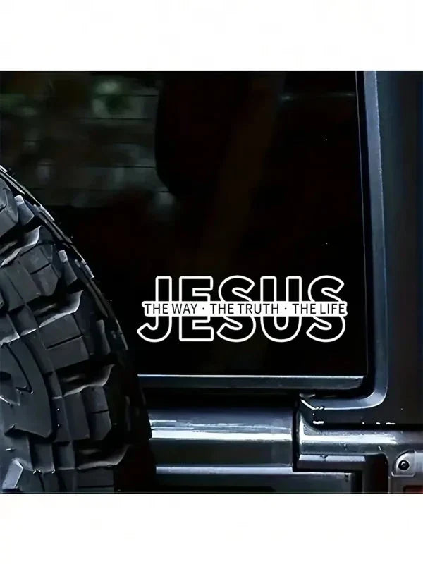 Jesus-The Way The Truth The Life Christian Vinyl Decal Car Sticker