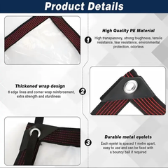Clear Waterproof Tarp for Rain & Wind Protection