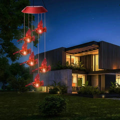 Enchanted Garden: Solar-Powered Color-Changing LED Wind Chimes - New HomeGoods