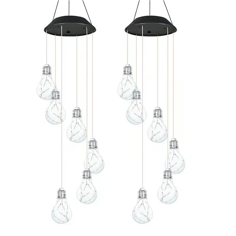 Enchanted Garden: Solar-Powered Color-Changing LED Wind Chimes - New HomeGoods