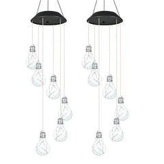 Enchanted Garden: Solar-Powered Color-Changing LED Wind Chimes - New HomeGoods