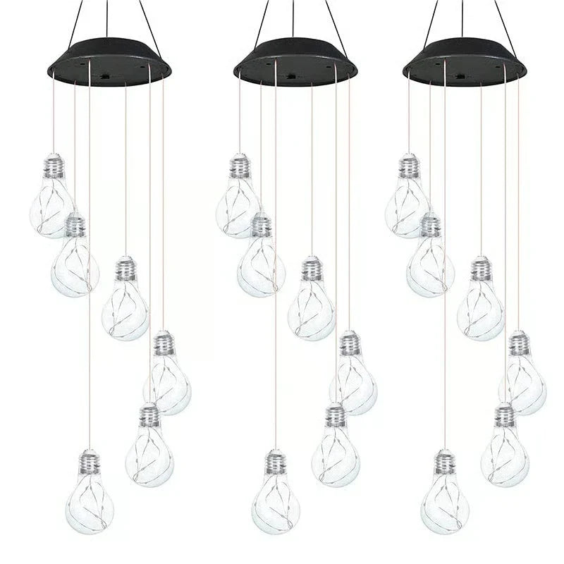 Enchanted Garden: Solar-Powered Color-Changing LED Wind Chimes - New HomeGoods