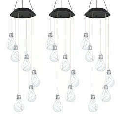 Enchanted Garden: Solar-Powered Color-Changing LED Wind Chimes - New HomeGoods