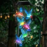 Enchanted Garden: Solar-Powered Color-Changing LED Wind Chimes New HomeGoods
