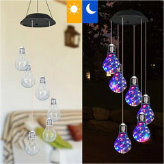 Enchanted Garden: Solar-Powered Color-Changing LED Wind Chimes - New HomeGoods