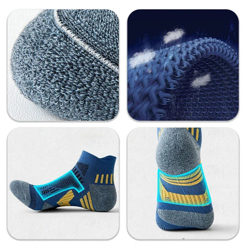 Mid Calf Terry Cloth Athletic Sports Socks Cushioned