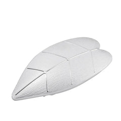 Uv Led Nail Lamp - Silver leaf-shaped nail lamp viewed from a three-quarter angle against a white background