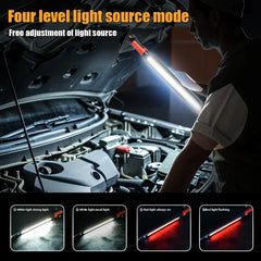 Led Work Light - Four selectable lighting modes demonstrated during under-hood auto repair