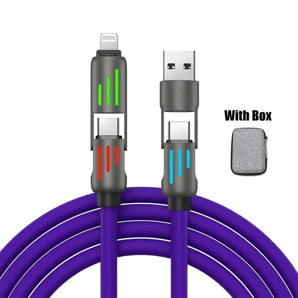 ⚡4-in-1 USB Charging Cable fast charging MAX 60w