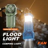 Solar Camping Fan with LED Light