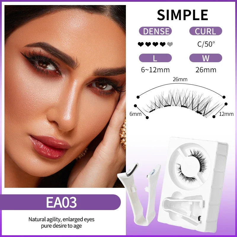 Reusable Self-Adhesive Magnetic False Eyelashes