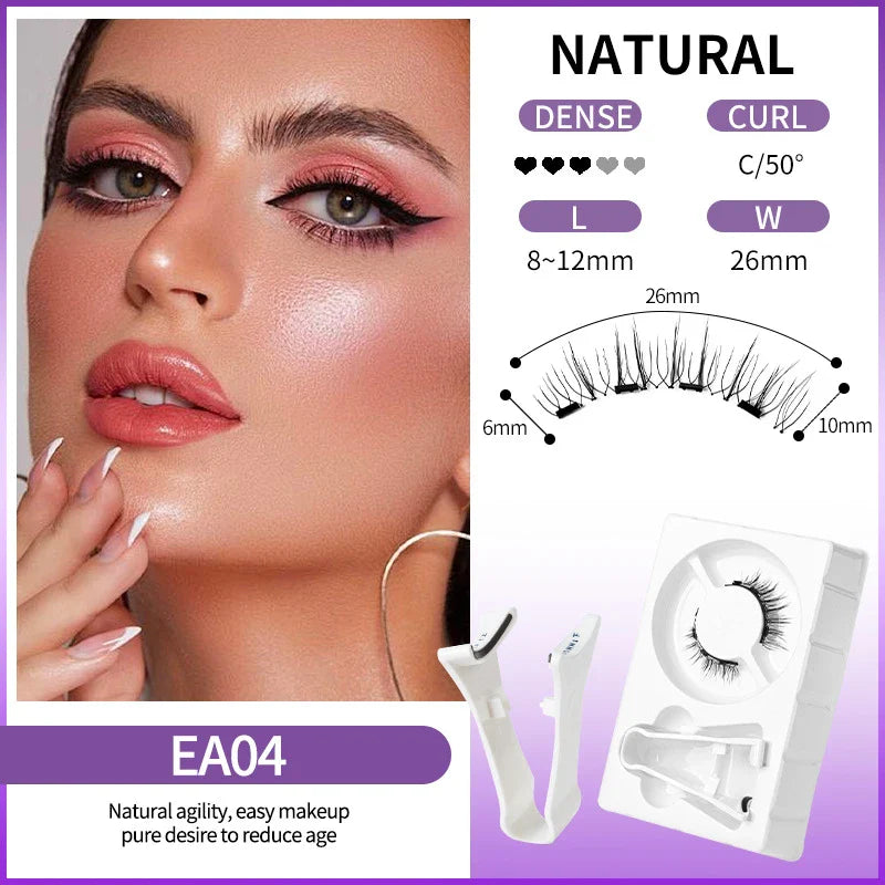Reusable Self-Adhesive Magnetic False Eyelashes
