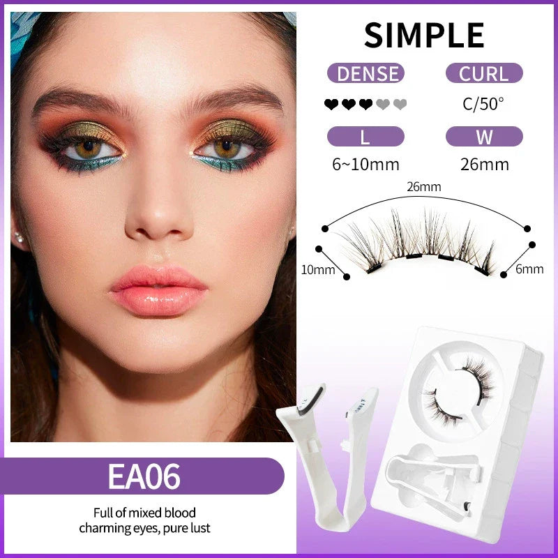 Reusable Self-Adhesive Magnetic False Eyelashes