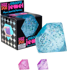 Schylling NeeDoh Groovy Jewel in purple gem shape