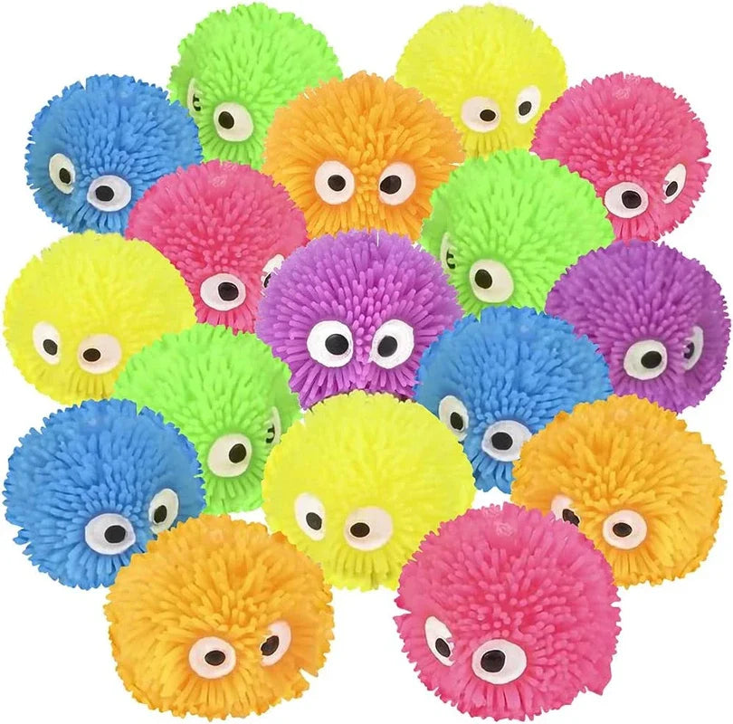 ArtCreativity Mini Puffer Owls | 24-Pack Neon Stress Relief Toys & Easter Egg Stuffers