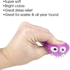 ArtCreativity Mini Puffer Owls | 24-Pack Neon Stress Relief Toys & Easter Egg Stuffers