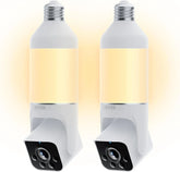 WYZE Bulb Cam Security Camera, 2K HD Outdoor Light Bulb Camera, Color Night Vision, Dimmable LED Bulb, Motion Detection, Siren Alarm, Works w/Alexa/Google Assistant (2 Pack)