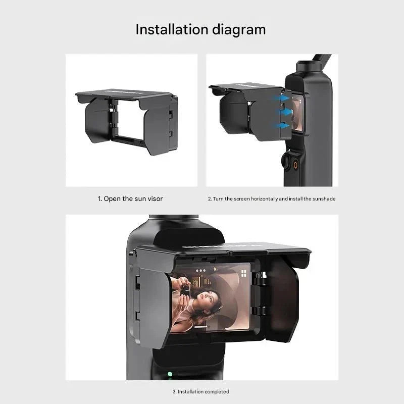 Foldable Screen Sunshade for DJI Osmo Pocket 4/3 Pocket Camera