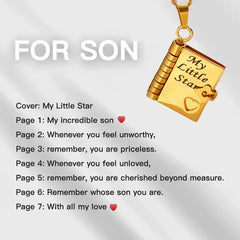 My Little Star Book Necklace for Daughter / Son