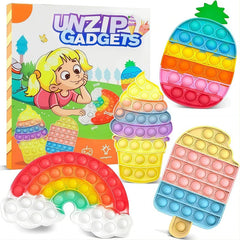 Rainbow Fidget Toy Set - Stress Relief Squeeze Toys for ADHD & Autism