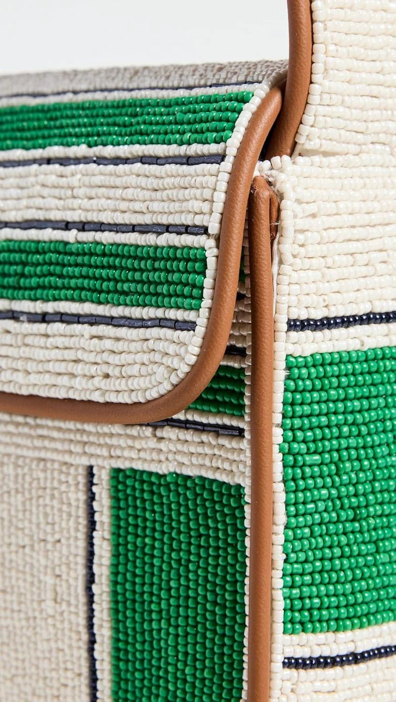 STAUD Tommy Beaded Shoulder Bag