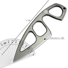 Boker Plus GS226 Miltner Adams MA-2 Fixed Blade Knuckle Knife | 2.5" 440C Titanium Coated Blade