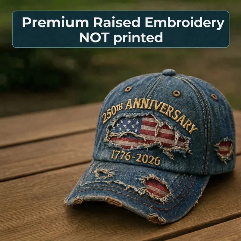 Gorra de béisbol conmemorativa del 250 aniversario de EE. UU., snapback unisex de algodón lavado estilo vintage