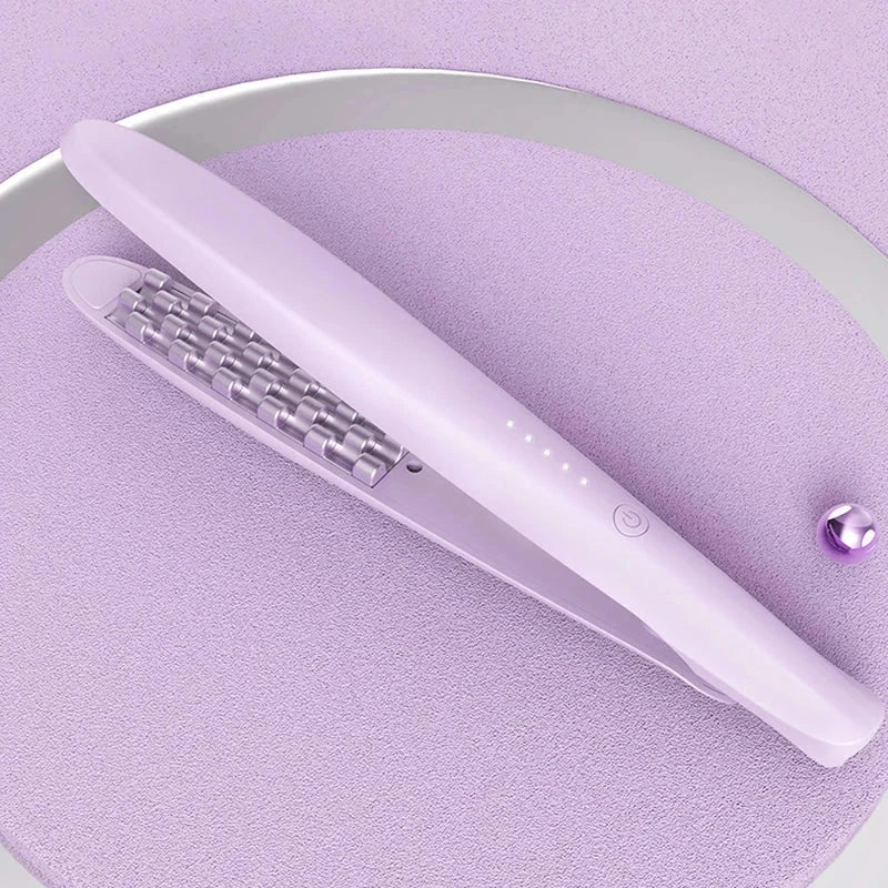 Hair Volumizing Root Clips - Light lavender hair styling tool resting on a matching soft purple textured surface