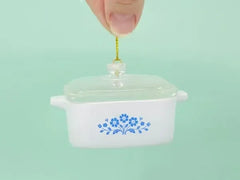 Mini Cornflower Trinket Box – Corning Ware–Inspired Casserole