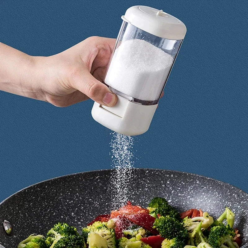Kitchen storage rack with seasoning jar dispenser set