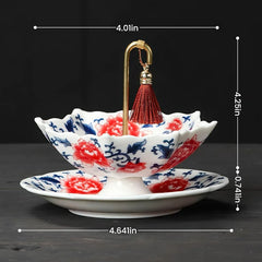 Rotatable Umbrella-Shaped Ceramic Tea Filter