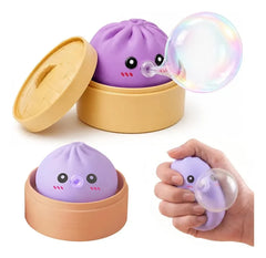 Brinquedo Anti-Stress Bolinho Macio com Bolha Sensorial