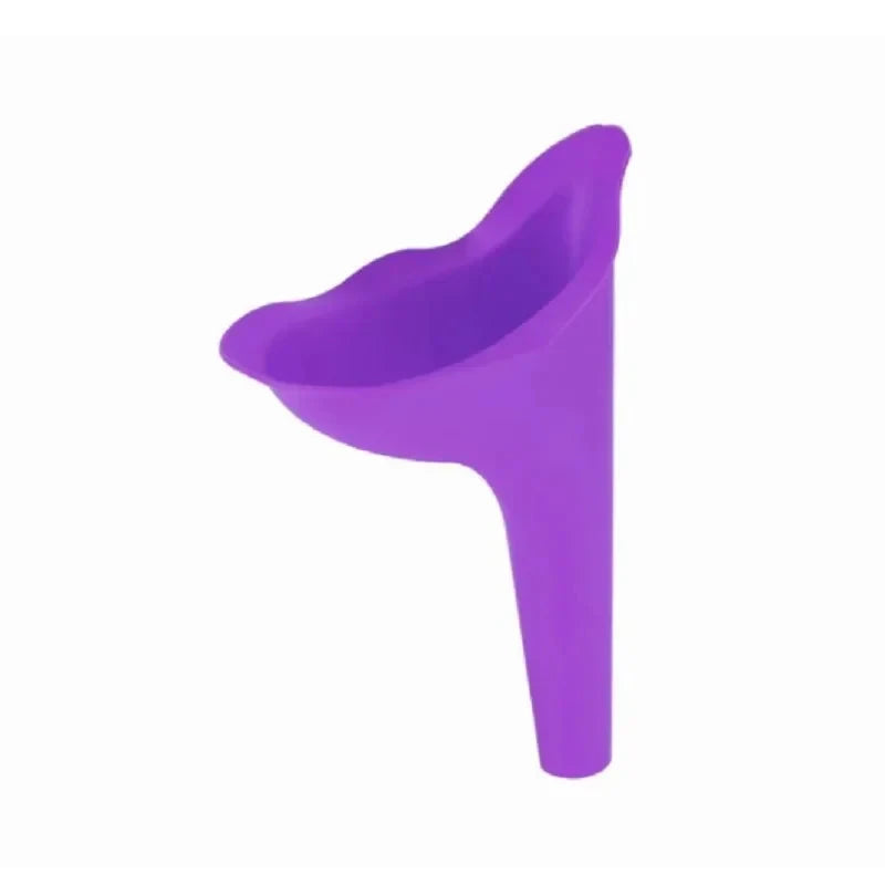 Purple silicone female urinary funnel, stand-to-pee device for outdoor travel