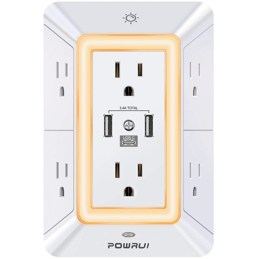 Multi-Function Wall Charger & Surge Protector