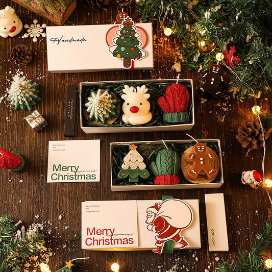 Handmade Christmas Scented Candle Gift Set