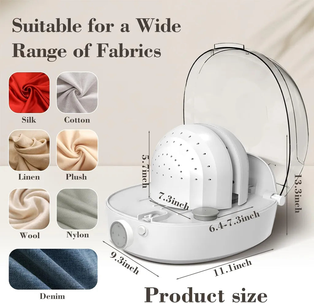 Cap care machine suitable for silk, cotton, linen, plush, wool, nylon, denim fabrics with product dimensions