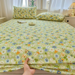 Deep Pocket Floral Cotton Fitted Sheet – No More Slipping